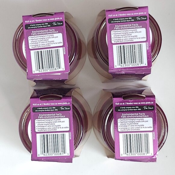 LOVELY GLADE Sugarplum Fantasies Luscious Plum and Violet Candle Lot of 4 BNIP - Picture 4 of 6